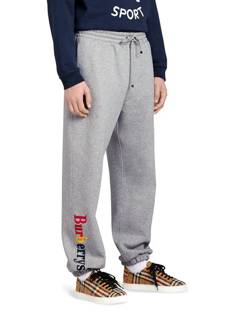 grey burberry sweatpants|burberry sweatpants thick for men.